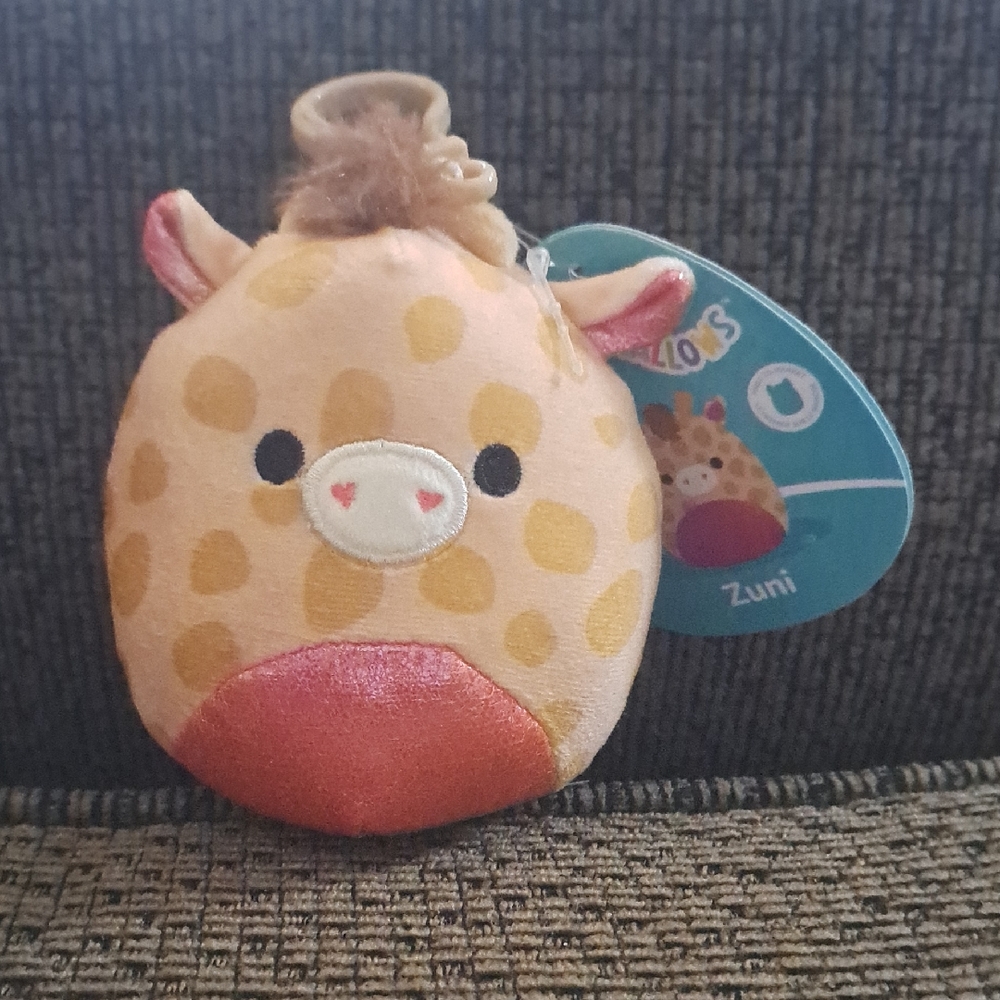 Zuni The Giraffe 3.5" Squishmallow Plush With Clip